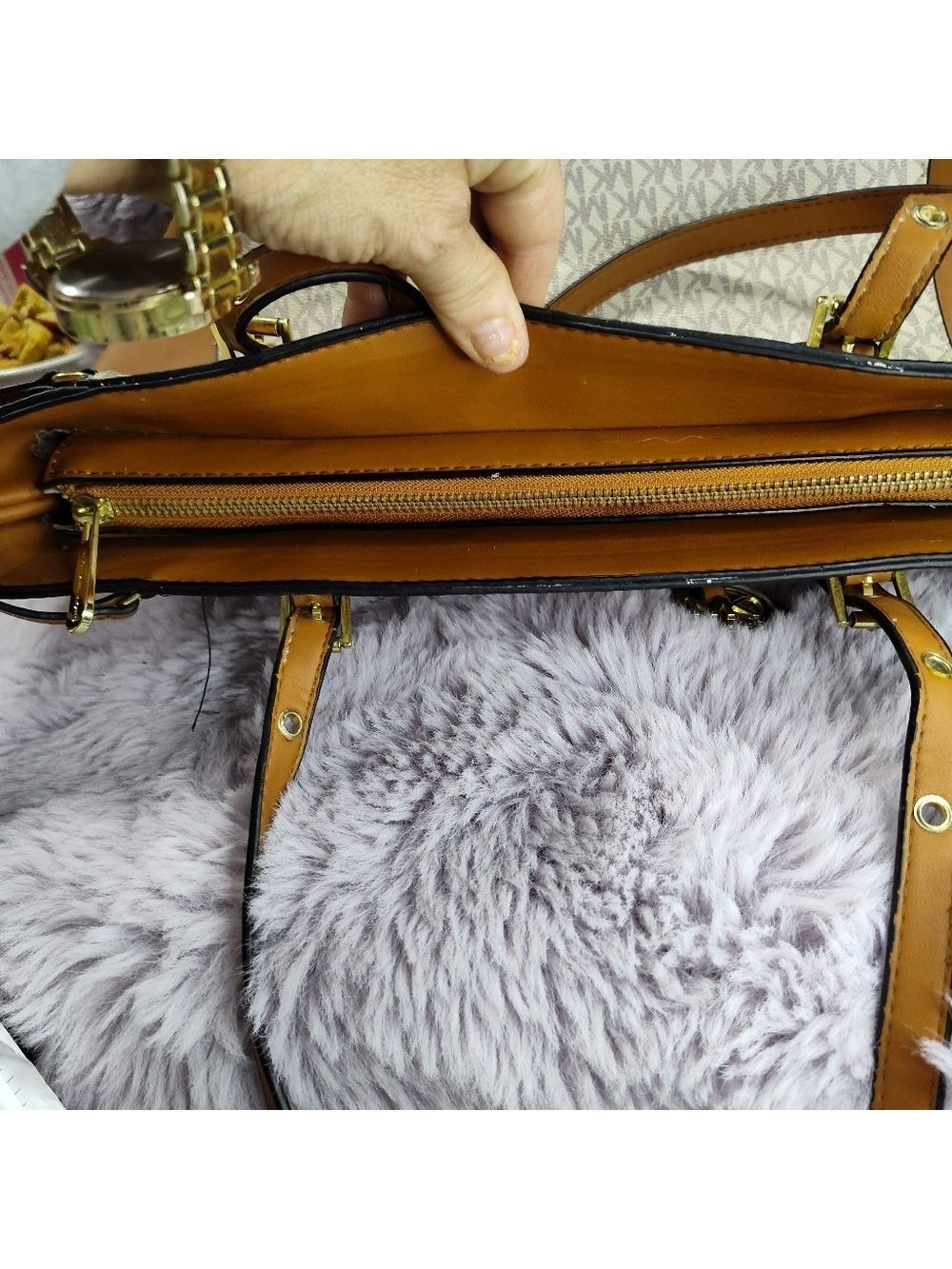 Michael Kors Voyager Two Tone Logo Tote Bag - Picture 13 of 15